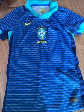 Nike Kids Brazil Soccer Top - Blue & Teal